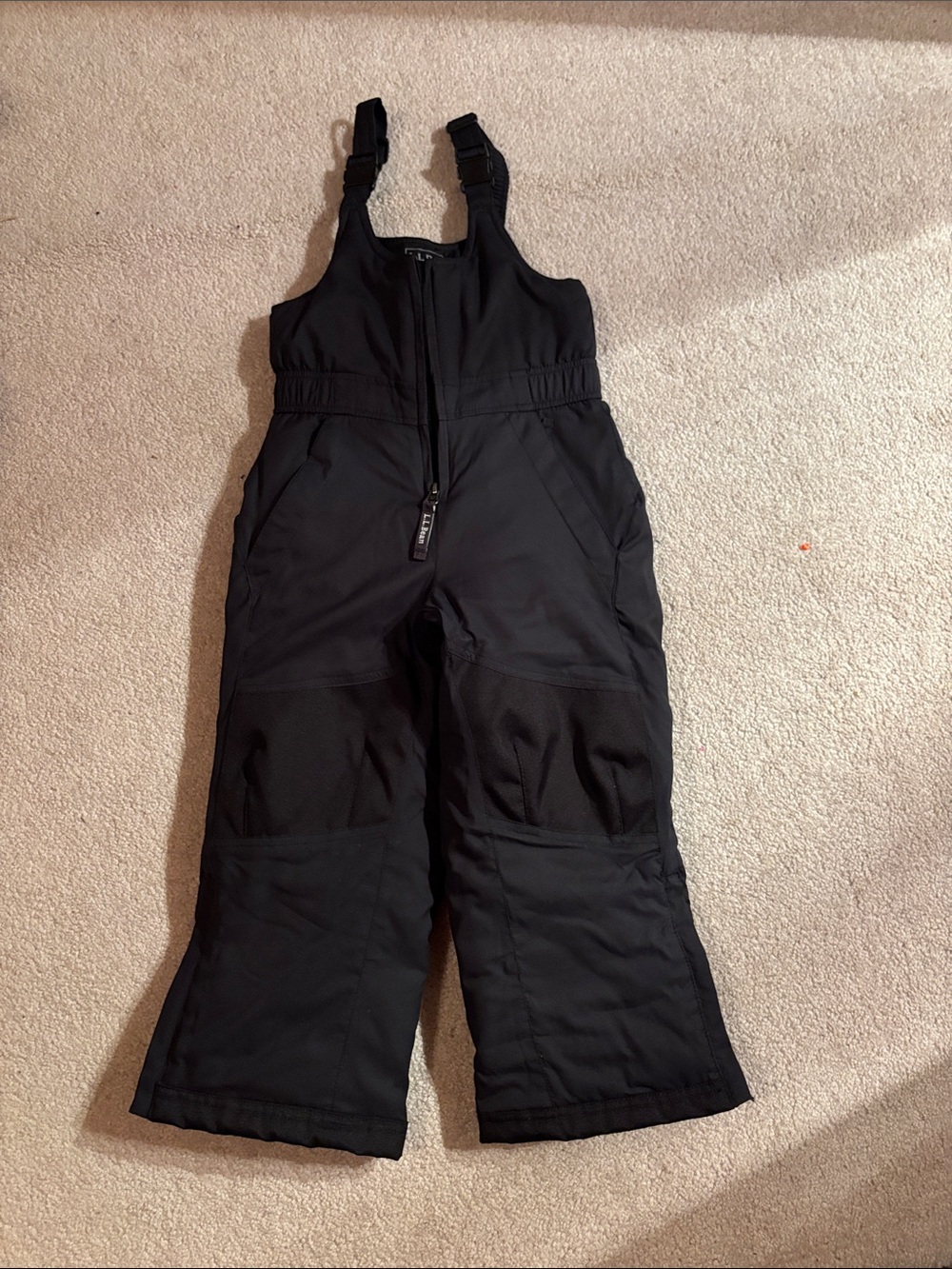 Black Insulated Snow Bib Pants for Kids 4